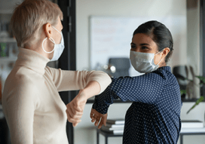 pandemic protocols wearing face masks and social distancing