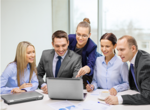 group exploring employee wellness program