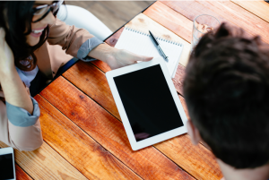 sharing video communications via tablet