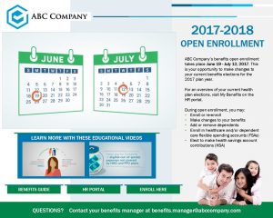 sample open enrollment communication